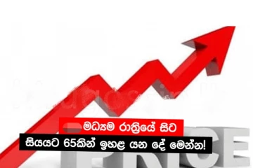 මධ්‍යම රාත්‍රියේ 65% කින් ඉහළ ගිය දේ මෙන්න..
