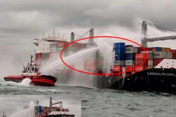 தீ பரவிய கப்பலுக்கு நடந்தது என்ன? வெளியாகியது காணொளி