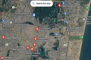 போலீஸ் இருப்பாங்க ஹெல்மெட் போடுங்க..அலெர்ட் செய்யும் கூகுள் மேப் - வைரல் புகைப்படம்!