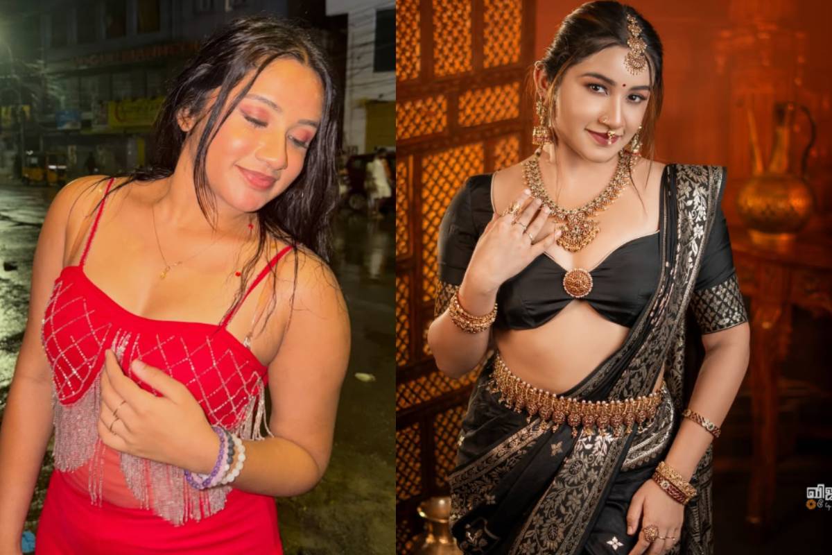 சில்வர் நிற ஆடையில் மயக்கும் நடிகை ரவீனா தாஹா!! புகைப்படங்கள் இதோ.. | Actress Raveena Daha Recent Silver Dress Photos