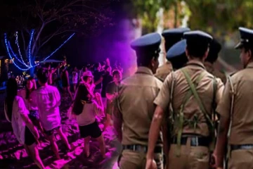 போதை விருந்தில் பெண்களுடன் சிக்கிய பொலிஸ் அதிகாரிகள்