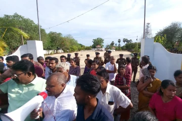 விகாரையை அகற்றும் வரை தொடர் போராட்டம் - காவல்துறை குவிப்பு!