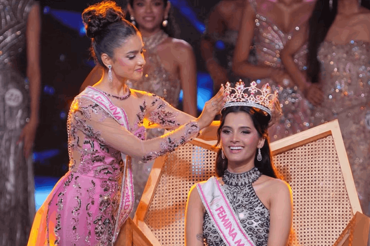 2026 ඉන්දීය රූ රැජිණ කිරුළ සාධ්වී සතිෂ් සේල්ට | Femina Miss India World 2026