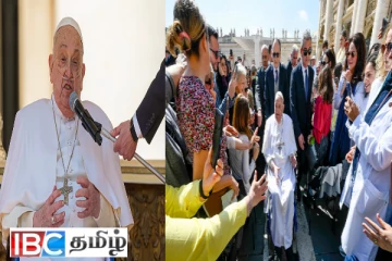 சிகிச்சைகளுக்கு பின்னர் முதல்முறையாக மக்களை சந்தித்தார் பாப்பரசர்