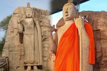 புத்தருக்கு காவிபோர்த்தியது யார்? விசாரணை தீவிரம்!