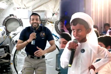 விண்வெளியில் தந்தை., பூமியில் மகன்; வீடியோ அழைப்பில் பேசிய நெகிழ வைக்கும் தருணம்