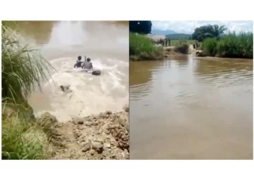 கரைப்புரண்டு ஓடும் ஆற்று நீரில் இரு இளைஞர்கள் செய்த செயலைப் பாருங்க - அதிர்ச்சி அடைந்துவிடுவீங்க!