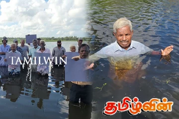 யாழ். தென்மராட்சி விவசாயிகள் வயலில் இறங்கி போராட்டம்