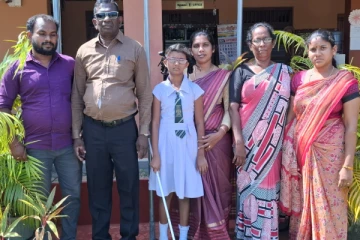 புலமைபரிசில் பரீட்சையில் சாதனை படைத்த பார்வை இழந்த தமிழ் மாணவி