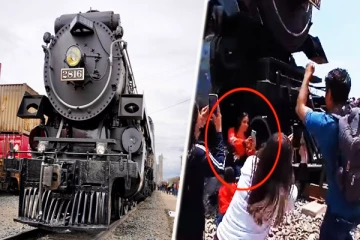 மெக்சிகோவில் பழங்கால தொடருந்துடன் செல்பி எடுக்க முயன்ற பெண் பரிதாபமாக பலி