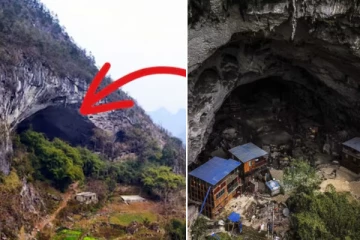 கடலிலிருந்து 1800 மீட்டர் உயரத்தில் மலைக்குகை - அதற்குள் ஒரு அழகிய கிராமம்!