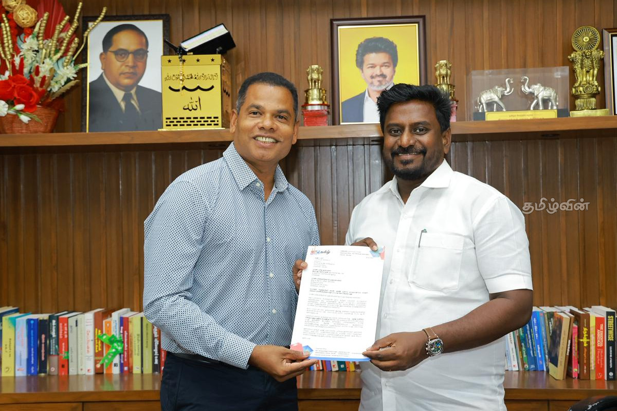 தமிழக கல்வித்துறை அமைச்சரை சந்தித்த புலம்பெயர் தமிழ் தொழிலதிபர் : முதலமைச்சரிடம் முன்வைத்த கோரிக்கை | Tamil Nadu Minister Rajmohan Meet Baskaran Kaniah தமிழக கல்வித்துறை அமைச்சரை சந்தித்த புலம்பெயர் தமிழ் தொழிலதிபர் : முதலமைச்சரிடம் முன்வைத்த கோரிக்கை | Tamil Nadu Minister Rajmohan Meet Baskaran Kaniah