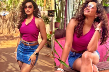 குடும்பஸ்தன் பட நடிகையா இப்படி.. ஷார்ட் ஸ்கர்ட் அணிந்து வேற லெவல் கிளாமர்