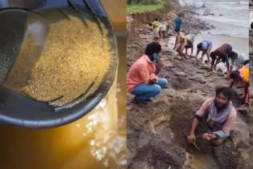 கடற்கரையில் தோண்ட தோண்ட தங்கம் - குவியும் மக்கள் கூட்டம்