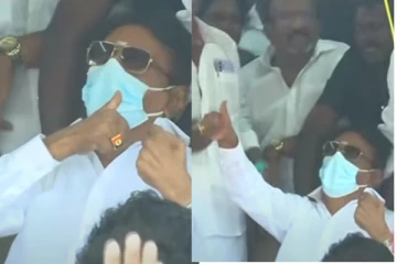 கேப்டன் கேப்டன் என முழக்கம்....அதிர்ந்த கோயம்பேடு...தொண்டர்களை சந்தித்தார் விஜயகாந்த்..!!