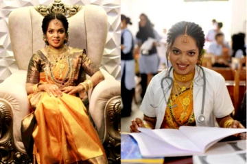 '8 வயதிலிருந்தே ஆசைப்பட்டேன்' திருமண நாளில் மருத்துவ தேர்வெழுதிய கேரள மணப்பெண்
