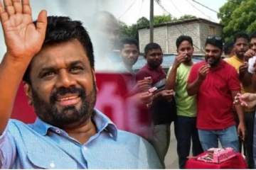 திருகோணமலையில் அநுரவின் வெற்றியை கேக் வெட்டி கொண்டாடிய ஆதரவாளர்கள்