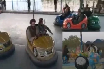 முடிஞ்சா பிடி பார்க்கலாம்..போட்டி போட்டுக் கொண்டு பொம்மை கார் ஓட்டி விளையாடிய தாலிபான்கள்