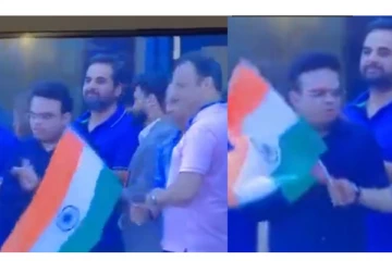 இந்தியக் கொடியை நிராகரித்த அமித்ஷா மகன் ஜெய்ஷா... - வைரலாகும் வீடியோ...!