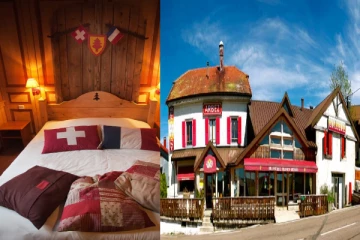 ஐரோப்பாவில் இரு நாடுகளின் எல்லையில் அமைந்துள்ள ஹொட்டல்