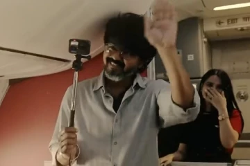 விமானத்தில் விஜய் எடுத்த வீடியோ.. தளபதி67 டீம் காஷ்மீர் பயண வீடியோ!