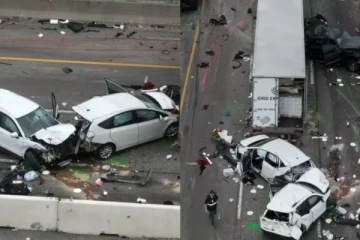 ஒன்றுடன் ஒன்று மோதிய 17 வாகனங்கள் : 5 பேர் பலி