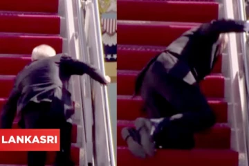 தொடர்ந்து மூன்று முறை தடுக்கி விழுந்த அமெரிக்க அதிபர்... மனதை பதற வைக்கும் ஒரு வீடியோ