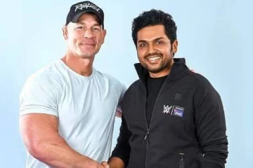 மல்யுத்த வீரர் John Cenaவை சந்தித்துள்ள நடிகர் கார்த்தி- ஏன் தெரியுமா, லைரலாகும் போட்டோ