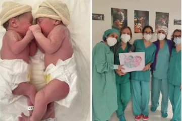 பனிக்குடத்துடன் பிறந்த இரட்டை குழந்தைகள்! சிலிர்ப்பூட்டும் வீடியோ காட்சிகள்