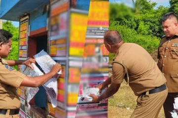 வட மாகாணத்தில் அதிகூடிய தேர்தல் சுவரொட்டிகளை அகற்றிய வவுனியா பொலிஸார்