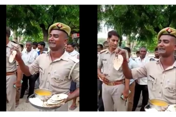 இந்த காய்ந்த ரொட்டி தான் எங்களுக்கு உணவு... நடுரோட்டில் கண்ணீர் விட்டு அழுத காவலர் - வைரல் வீடியோ