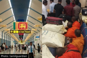 கட்டுநாயக்க விமான நிலையத்தில் பரபரப்பு: 110 கிலோ போதைப் பொருட்களுடன் சிக்கிய பிக்குகள்