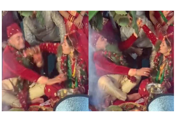 திருமண மேடையில் திடீரென மாப்பிள்ளை வெளுத்து வாங்கிய மணப்பெண் - வைரல் வீடியோ! | Nepali Bride And Groom Fight On Wedding Stage