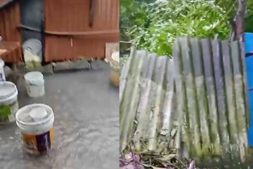 வெள்ளத்தில் மிதக்கும் கும்மிடிப்பூண்டி அகதிகள் முகாம்- புகைப்படங்களுடன்