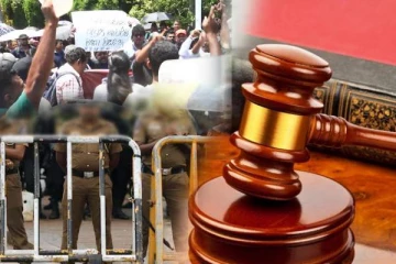 பல்கலைக்கழக ஊழியர்களின் ஆர்ப்பாட்டத்தைக் கலைக்க நீர்த்தாரைப் பிரயோகம்