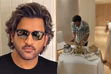 சூப்பர்ஸ்டார் உடன் இணைந்து பிறந்தநாளை கேக் வெட்டி கொண்டாடிய தோனி.. வைரலாகும் வீடியோ