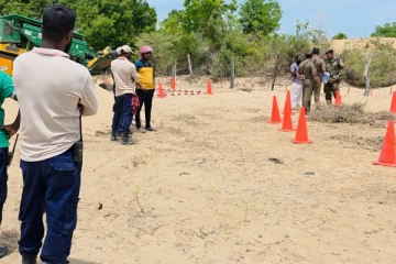 திருகோணமலை சம்பூர் படுகொலை தூபிக்கு அருகிலும் மனித என்புக்கூடுகள் மீட்பு