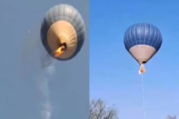 திடீரென நடுவானில் தீப்பற்றி எறிந்த ஹாட் ஏர் பலுன்! பரிதாபமாக உயிரிழந்த இருவர்