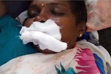 ஸ்டாலினின் வெற்றியை நாக்கறுத்து கொண்டாடிய பெண்
