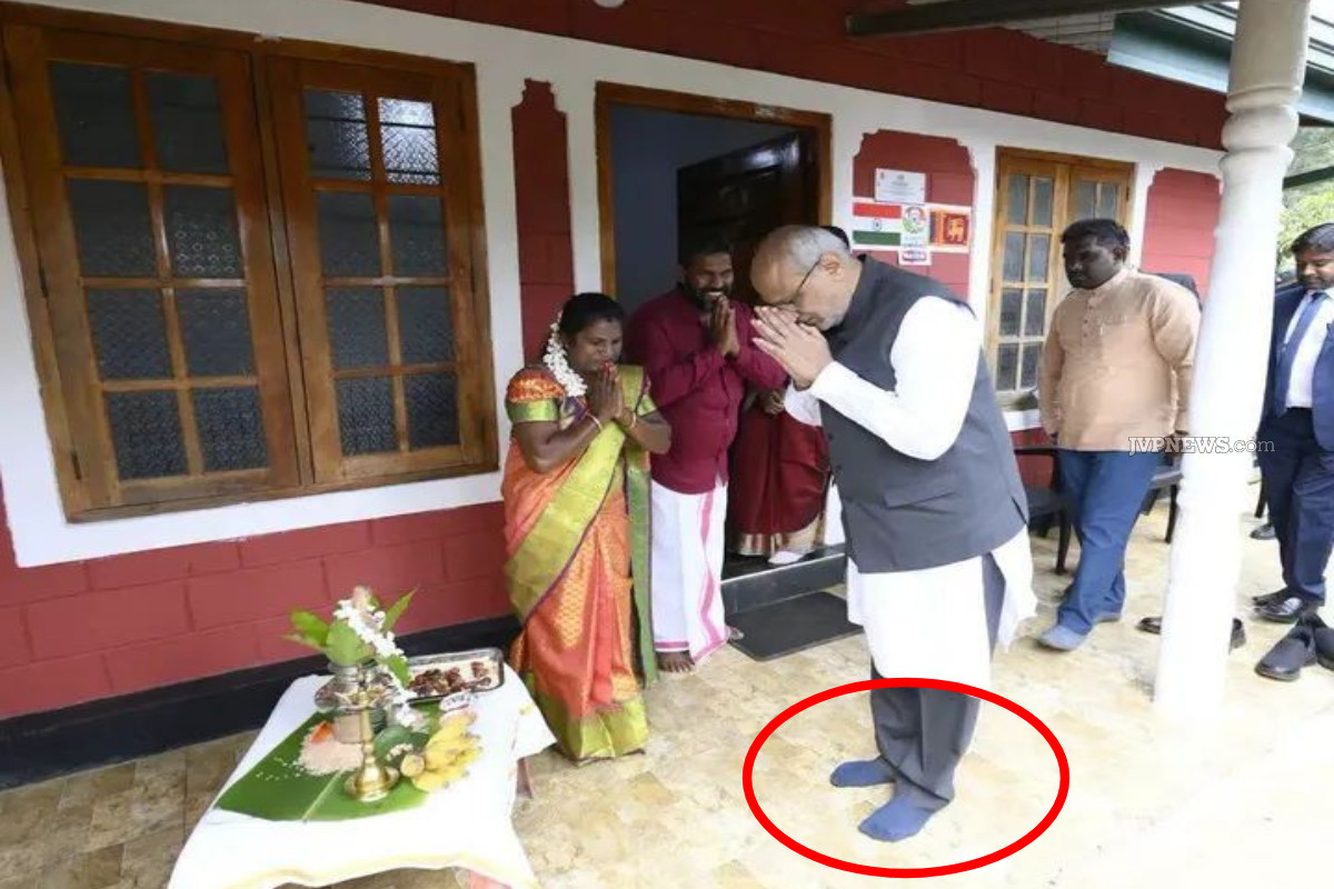 இலங்கையில் இந்திய துணை ஜனாதிபதி செய்த செயல்; தமிழர் பண்பாடு வெளிப்பட்ட தருணம்! | Vice President Cp Radhakrishnan Visit Nuwara Eliya