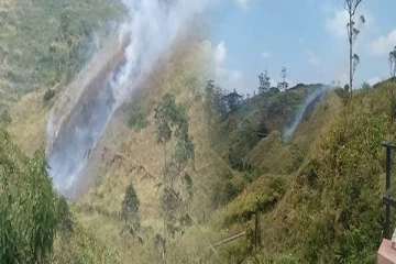 ஹட்டன் குடாகம காட்டுப் பகுதிக்கு அடையாளம் தெரியாதவர்களால் தீ வைப்பு