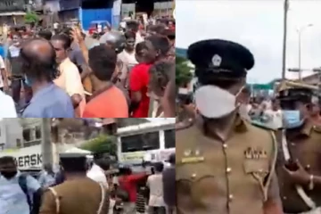 කුපිත වු ජනතාව පාරට බසී - හයිලෙවල් ඇරෙද්දී බේස්ලයින් වැසෙයි..!