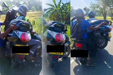 எரிபொருள் தட்டுப்பாடால் இலங்கையில் ஸ்கூட்டருக்கு லிஃப்ட் கொடுத்த ஸ்கூட்டர்!