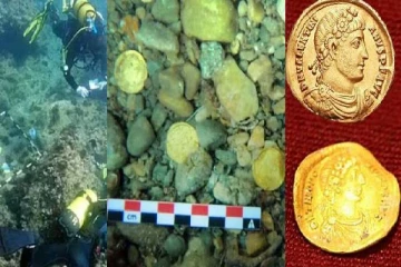 கடலுக்கடியில் 1500 ஆண்டுகளுக்கு முந்தைய தங்க நாணயங்கள் கண்டுபிடிப்பு