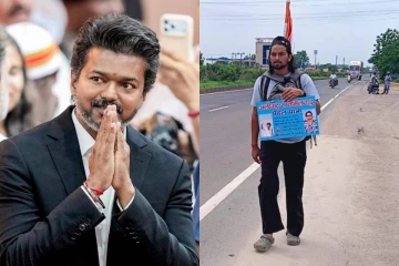 முதல்வர் விஜய்யை சந்திக்க உத்தரபிரதேசத்தில் இருந்து நடந்தே வரும் இளைஞர்