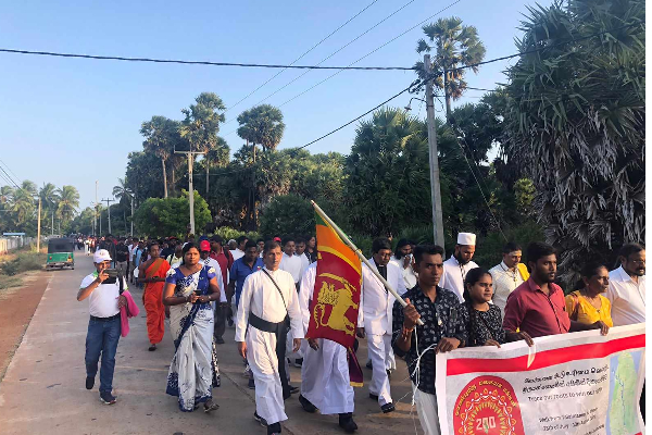 தலைமன்னாரிலிருந்து மாத்தளை நோக்கிய நடைபவனி ஆரம்பம் ! | Walking From Thalaimannar To Matala Begins
