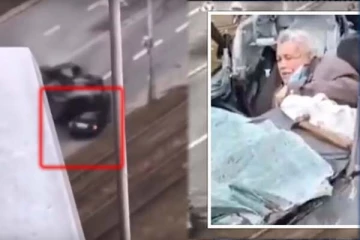 உக்ரைன் ரஷ்ய போரின் உக்கிரம்! காரை நசுக்கிய பீரங்கி.. அதிர்ஷ்டவசமாக தப்பித்த முதியவர்