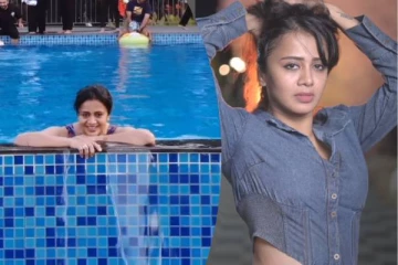 குறையாத கவர்ச்சி!! நீச்சல் குள வீடியோவை வெளியிட்ட விஜே அஞ்சனா..