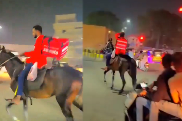 பெட்ரோல் தட்டுப்பாடு: குதிரையில் சென்று உணவு டெலிவரி செய்த இளைஞர் - வைரலாகும் Video! - தமிழ்நாடு