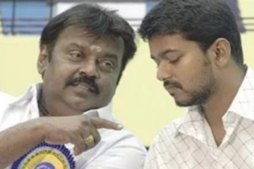 விஜயகாந்தை சந்தித்து பூக்கொந்து அளித்த நடிகர் விஜய்! இணையத்தில் வைரலாகும் போட்டோ